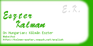 eszter kalman business card